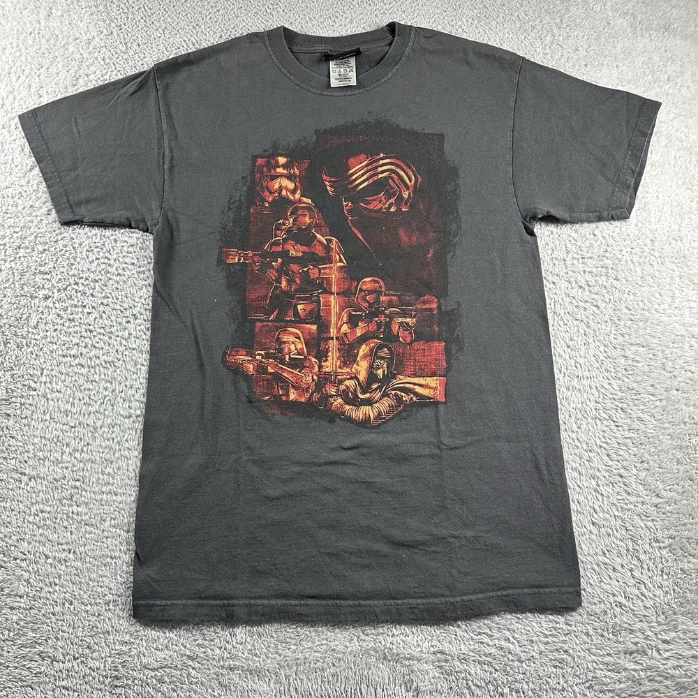 VINTAGE Star Wars Shirt Mens‎ Medium Black Red Y2K Kylo Ren Storm Troopers